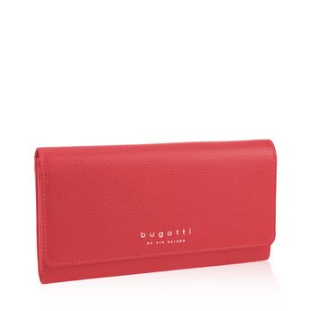 Bugatti dámska kožená praktická peňaženka - červená
