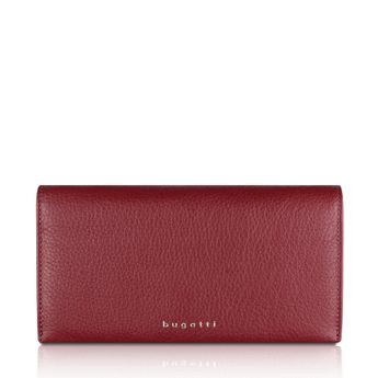 Bugatti dámska elegantná kožená peňaženka - červená