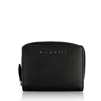 Bugatti dámska kožená peňaženka na zips - čierna