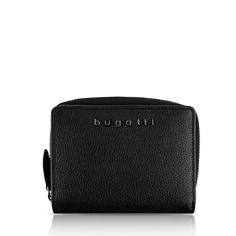 Bugatti d&aacute;mska kožen&aacute; peňaženka na zips - čierna
