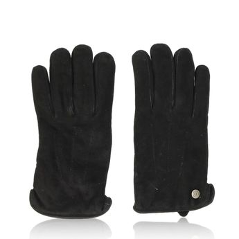 Bugatti pánske kožené rukavice - čierne