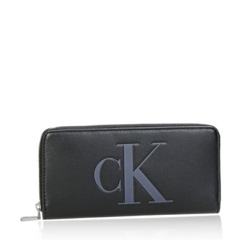 Calvin Klein dámska módna peňaženka na zips - čierna