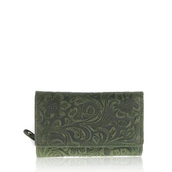 Mercucio dámska kožená štýlová peňaženka - zelená