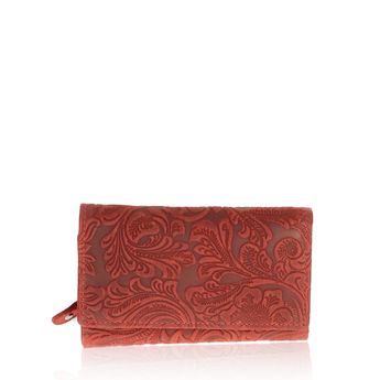 Mercucio dámska kožená štýlová peňaženka - červená