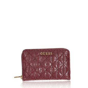 Guess dámska elegantná peňaženka na zips - bordová