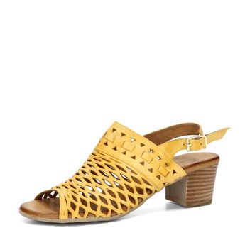 Robel dámske kožené sandále - žlté