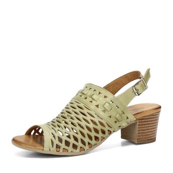 Robel dámske kožené sandále - zelené