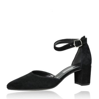 Gabor dámske semišové sandále na remienok - čierne
