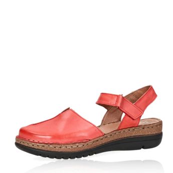 Robel dámske kožené sandále - červené