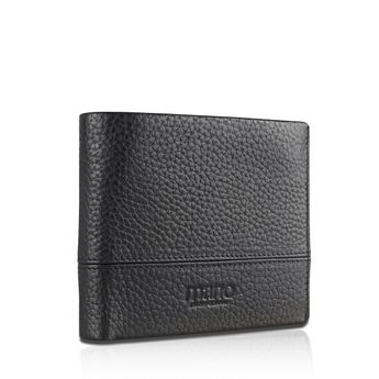 Mano pánska klasická kožená peňaženka - čierna