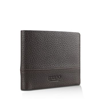 Mano pánska klasická kožená peňaženka - tmavohnedá