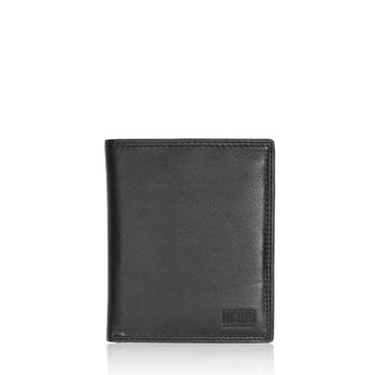 Mano pánska kožená peňaženka - čierna