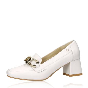 Olivia shoes dámske kožené poltopánky - biele