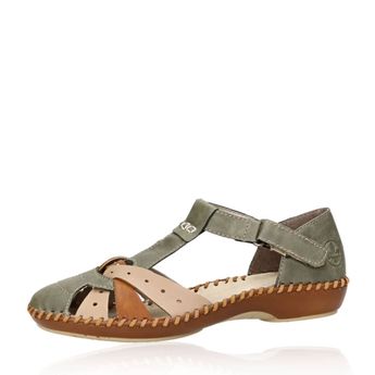 Rieker dámske komfortné sandále - olivové
