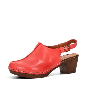 Robel dámske kožené sandále - červené