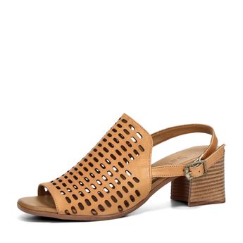 Robel dámske kožené sandále - hnedé