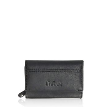 Robel dámska kožená praktická peňaženka - čierna