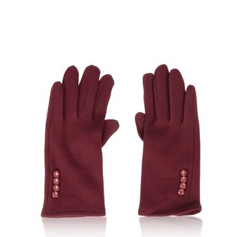 Robel dámske klasické zateplené rukavice - bordové