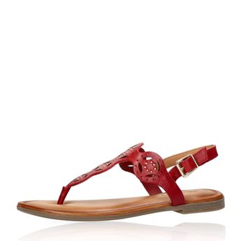 s.Oliver dámske kožené sandále - červené