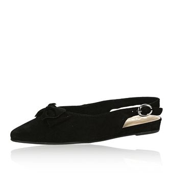 Tamaris dámske semišové sandále - čierne