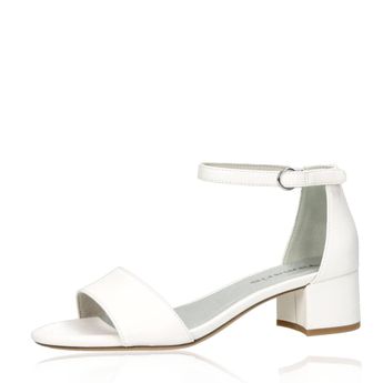 Tamaris dámske štýlové sandále na suchý zips - biele