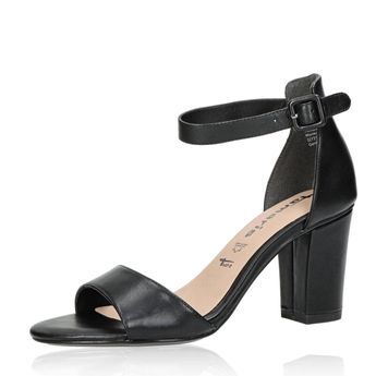 Tamaris dámske kožené sandále - čierne