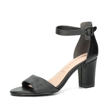 Tamaris dámska kožené sandále - čierne