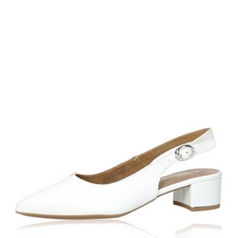 Tamaris dámske kožené sandále - biele