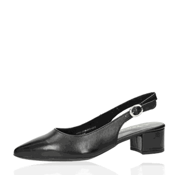 Tamaris dámske kožené sandále - čierne